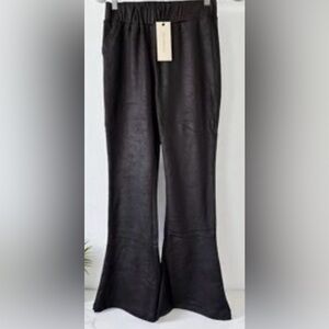 Dance & Marvel Black Flared Faux Leather Pants